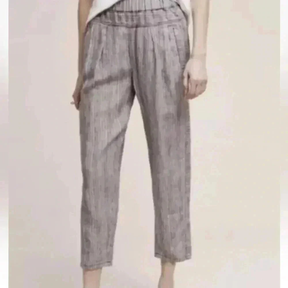 Anthropologie Hei Hei Pants Women's Size Small Beach Bound Grey Crop